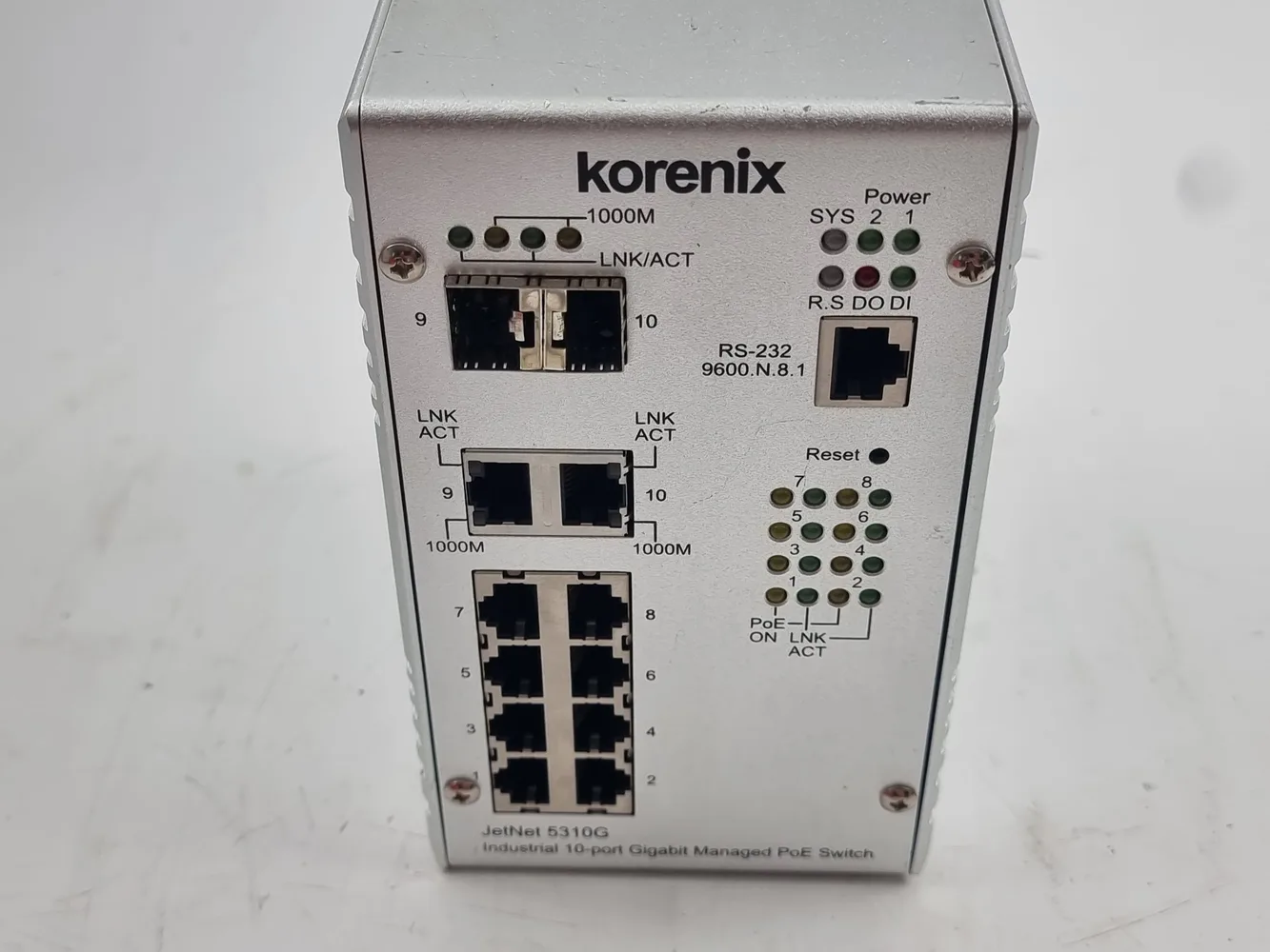 Korenix JetNet 5310 Industrial 8 PoE +; 2G Managed High Power IEEE802.3at Switch