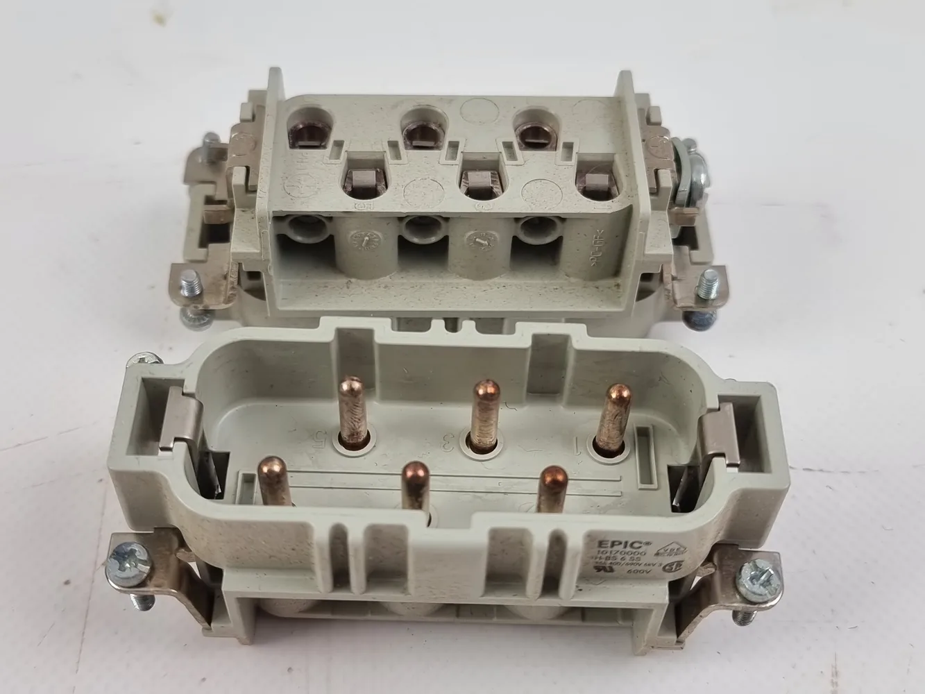 *LOT OF 5* EPIC 10170600 MALE CONNECTOR INSERT 400V H-BS 6 SS 7-12