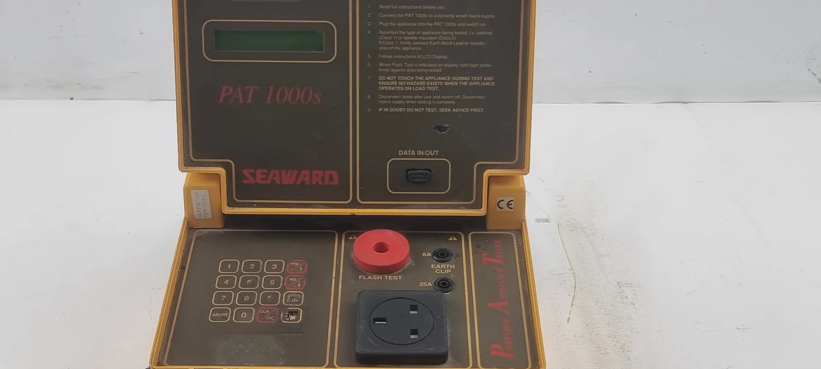 PAT1000s Seaward Portable Ampliance Tester RS 203-704 w/hard yellow protection