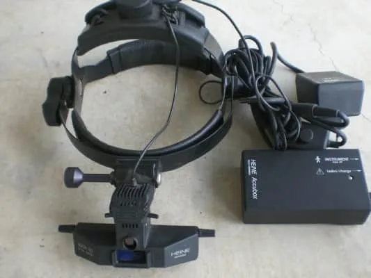 HEINE Binocular Indirect Ophthalmoscope Sigma Accubox 150_with controller unit a