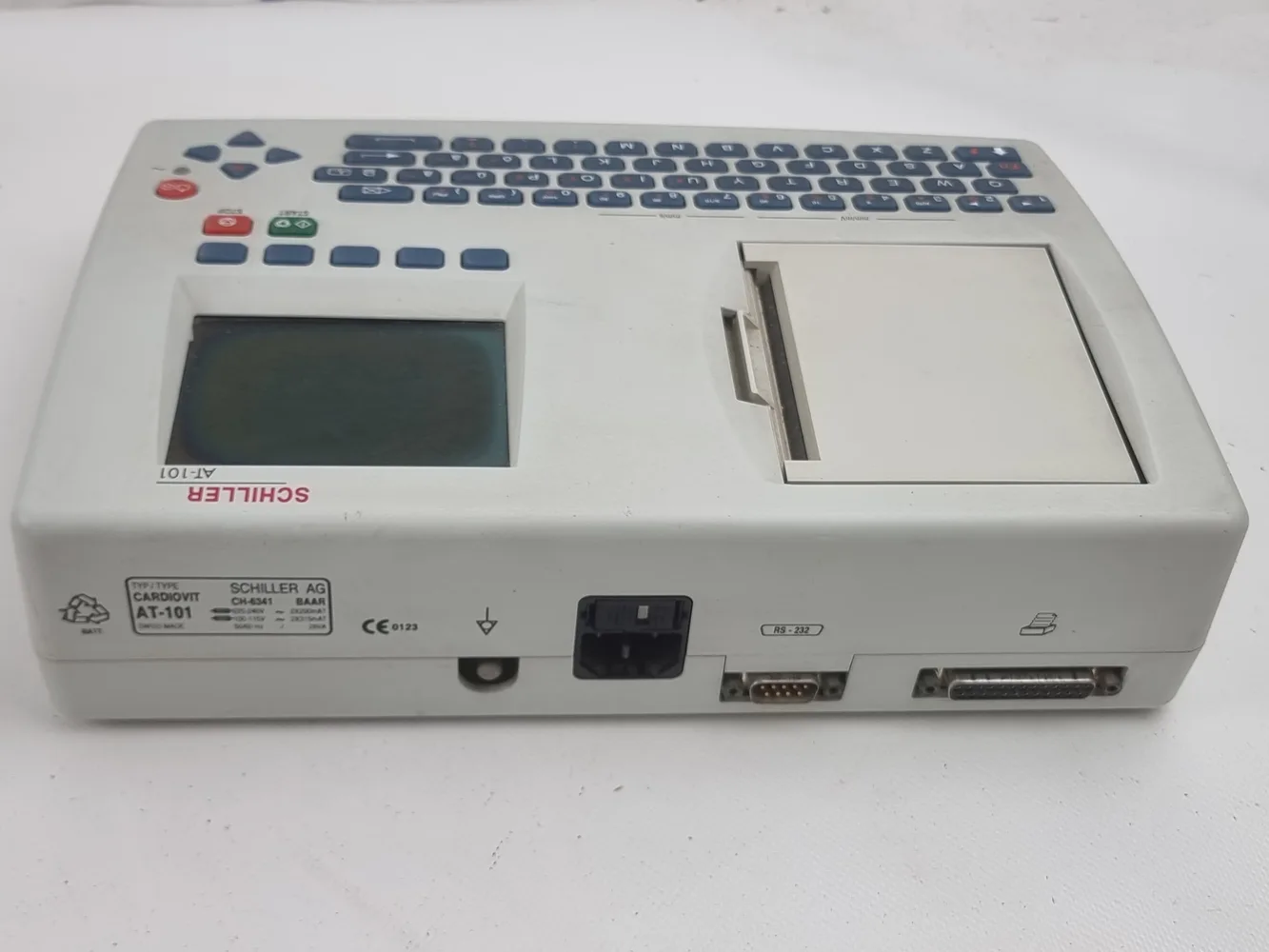 Schiller AG Cardiovit AT-101 ECG EKG Machine + E10R-SH1-BI Medical Cable