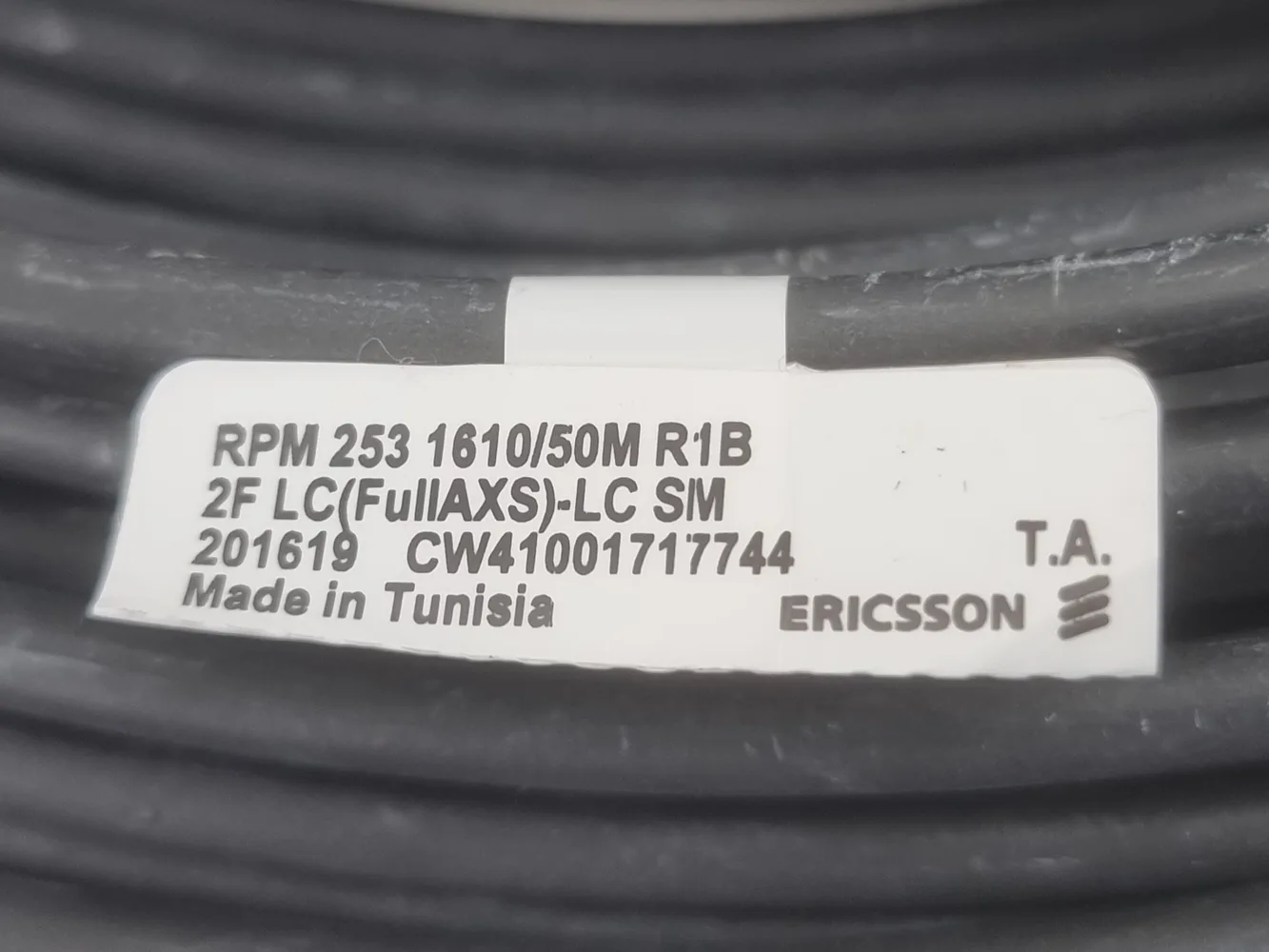 Ericsson Fiber Optic Cable RPM 253 161050M R1B 2F (FullAXS)- LC SM