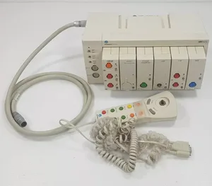 Mennen Medical module rack w/ 6 modules 2bp/co etco2 12lead ecg/resp ni-bp spo-2