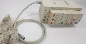 Mennen Medical module rack w/ 6 modules 2bp/co etco2 12lead ecg/resp ni-bp spo-2