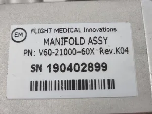 Flight Medical Innovations Vent Manifold Assembly V60-21000-60 Rev. K05