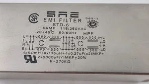 SAE, STD-6, EMI Filter, 6 Amp 115/250 VAC