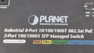 PLANET 8-port 100/1000x SFP Managed PoE Switch Industrial WGS-4215-8P2S