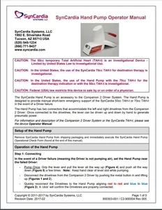 Hand pump_temporary total artifical hear 397004-001_Syncaredia systems inc_USA