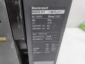 Merlin Gerin Masterpact NW20 H1 circuit breaker Ui1000V-Uimp 12kv