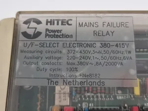 Holec Hitec Power Protection Mains Failure Relay 380-415 Volts 5060Hz