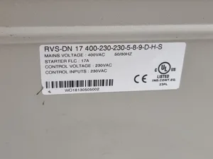 SOLCON DIGITAL REDUCED VOLTAGE soft STARTER_RVS-DN 17-400-230-230-5-8-9-D-H-S