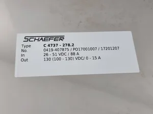*New* SCHAEFER POWER SUPPLY C 4737-278.2