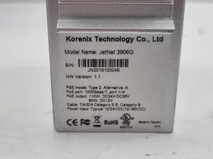 Commutateur industriel 6 ports Gigabit IEEE802,3af-at Korenix JetNet 3906G