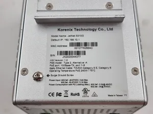 Korenix JetNet 5310 Industrial 8 PoE +; 2G Managed High Power IEEE802.3at Switch