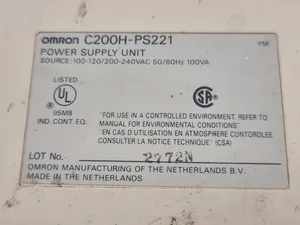Omron Sysmac C200H-PS221 Power Supply Unit