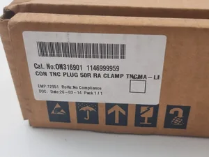 AFV33-3 Amphnol CON TNC PLUG 50R RA CLAMP TNCMA-LMR400 IP67 *Lot-of-35*