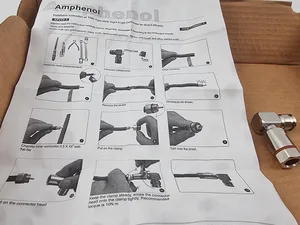 AFV33-3 Amphnol CON TNC PLUG 50R RA CLAMP TNCMA-LMR400 IP67 *Lot-of-35*