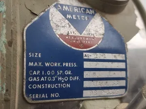 Elster American Meter AL-17 -1 Gas Flow Meter