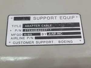 Support equip adapter cable 2TE60B40037-1 w-hard metal protection case