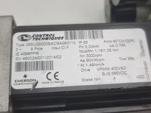 3ph AC Servo Motor 055U2A300BACRA063110 Control Techniques 0.22kW 3000rpm