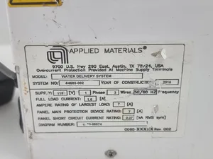 APLIED MATERIALS AMAT WATER DELIVERY SYSTEM 115V 3PH 64685-002