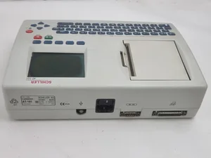 Schiller AG Cardiovit AT-101 ECG EKG Machine + E10R-SH1-BI Medical Cable