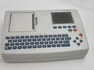 Schiller AG Cardiovit AT-101 ECG EKG Machine + E10R-SH1-BI Medical Cable