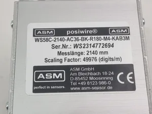 HENGSTLER 0541856 ASM WS1035303701 WS58C-2140-AC36-BK-R180-M4-KAB3M