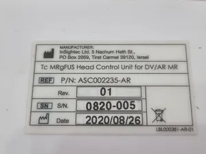 TC MRgFUS Head control unit for DV-AR-MR+unit for 1.5T