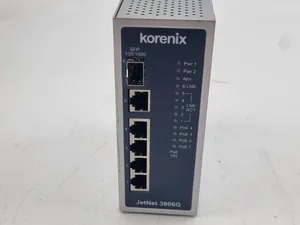 Commutateur industriel 6 ports Gigabit IEEE802,3af-at Korenix JetNet 3906G