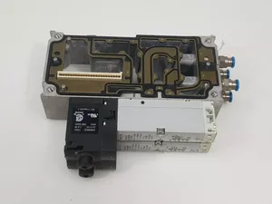 Festo VABV-S4-2HS-G18-2T1 w/ 2X VSVA-B-M52-MZD-A2-1T1L Pneumatic Solenoid Valve